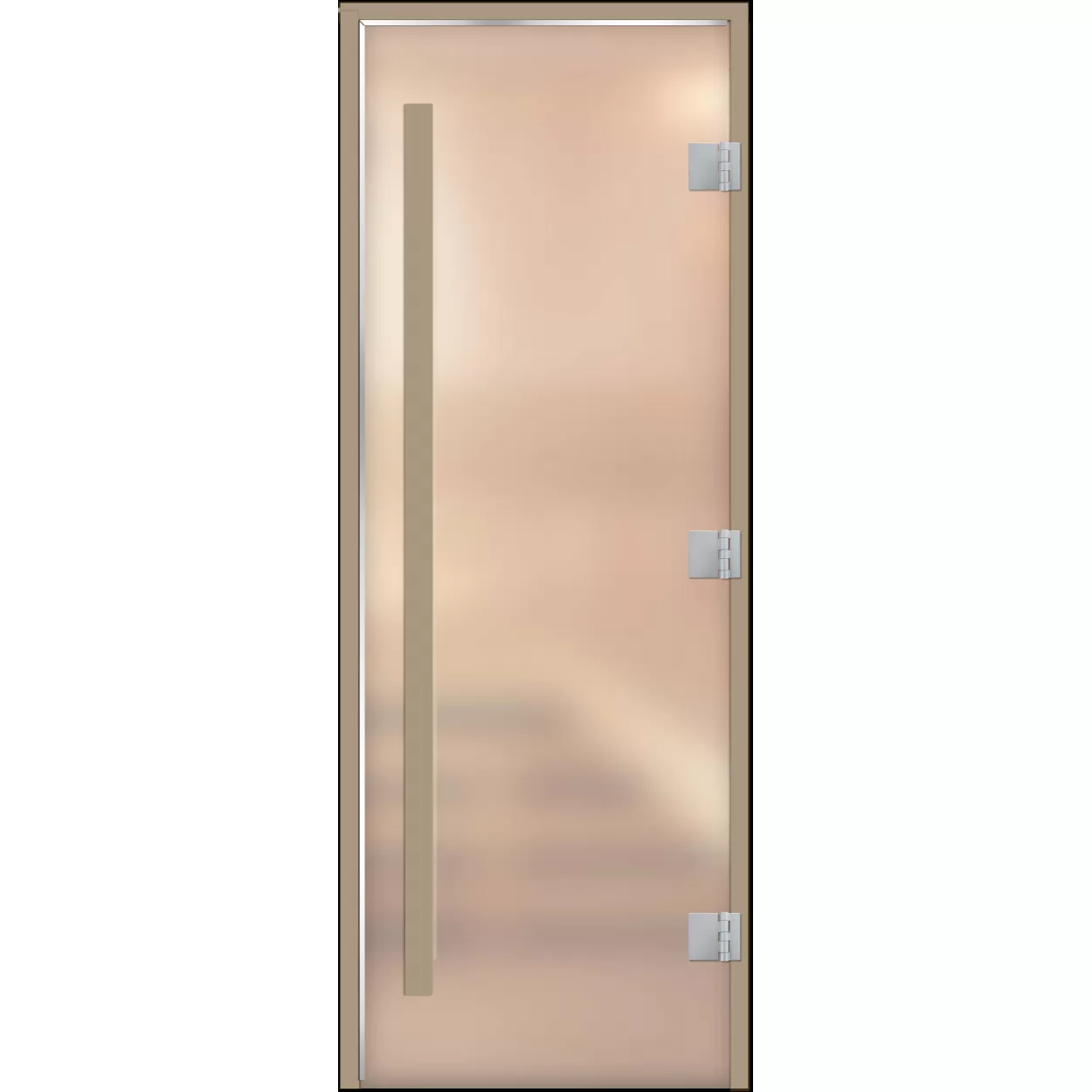 дверь для бани статус, белая matelux, петли r, верт. ручка, ольха 2100х800 (арта)