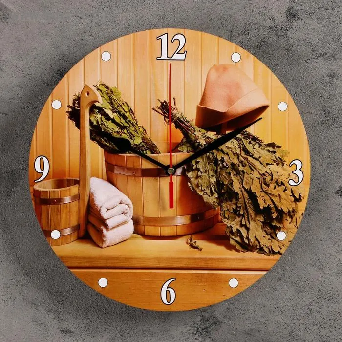 часы "вкусная баня" 24см
